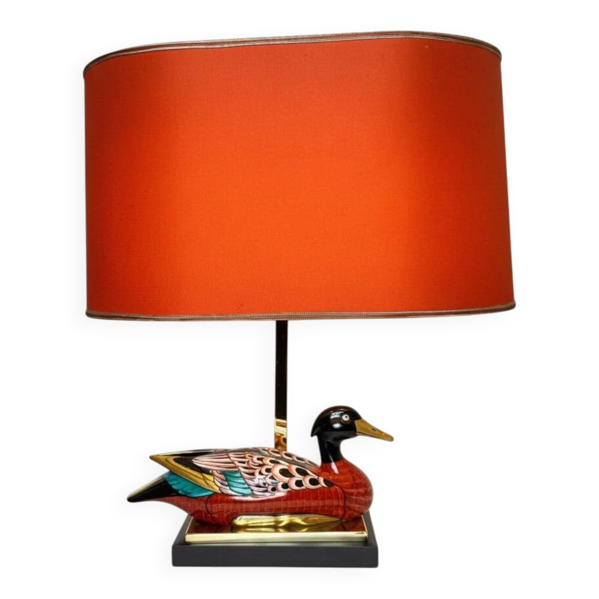 Duck lamp in porcelain Manifattura Porcellane Artistiche Firenze
