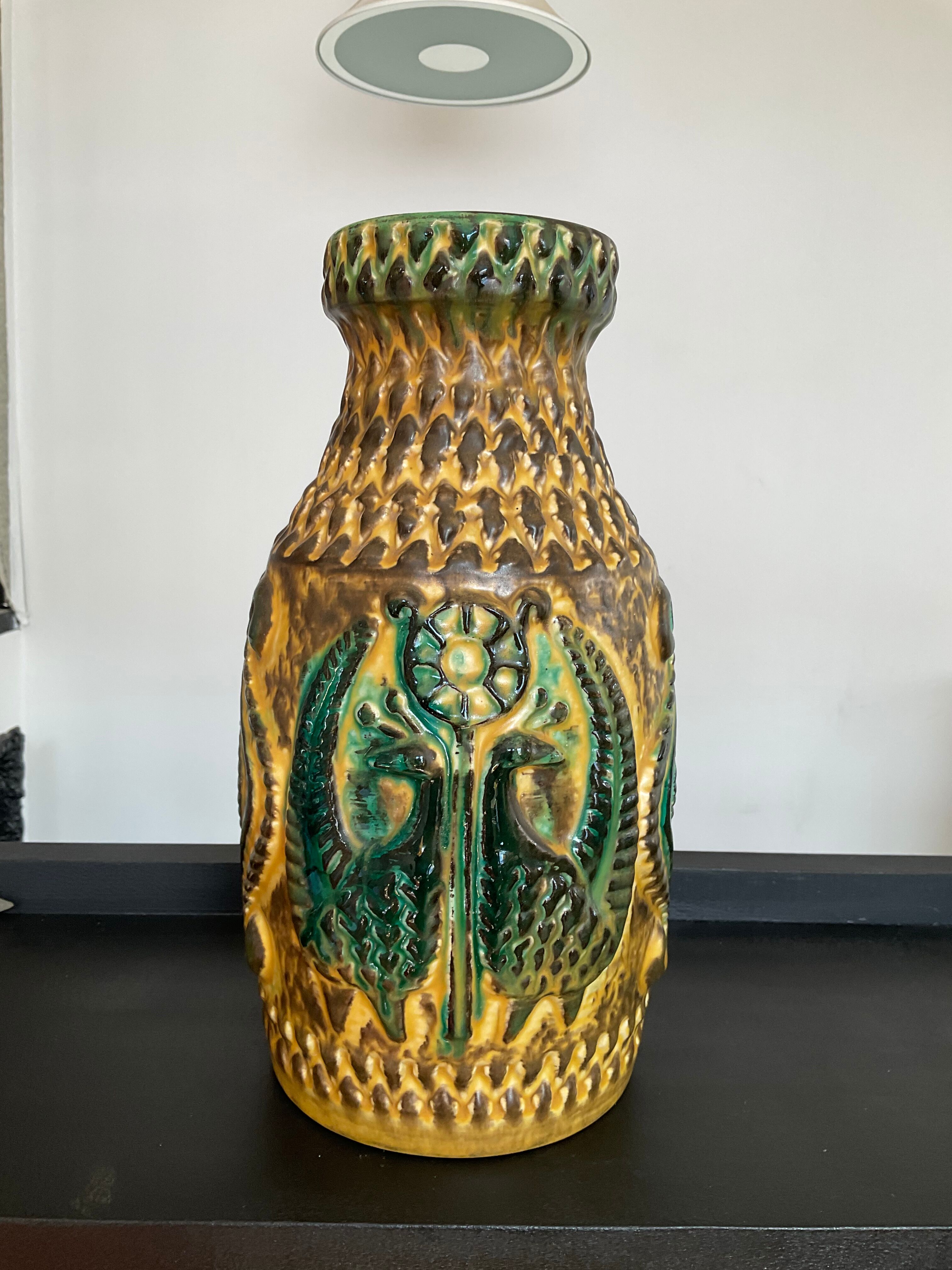 Vase West Germany in glazed ceramic year 60-70