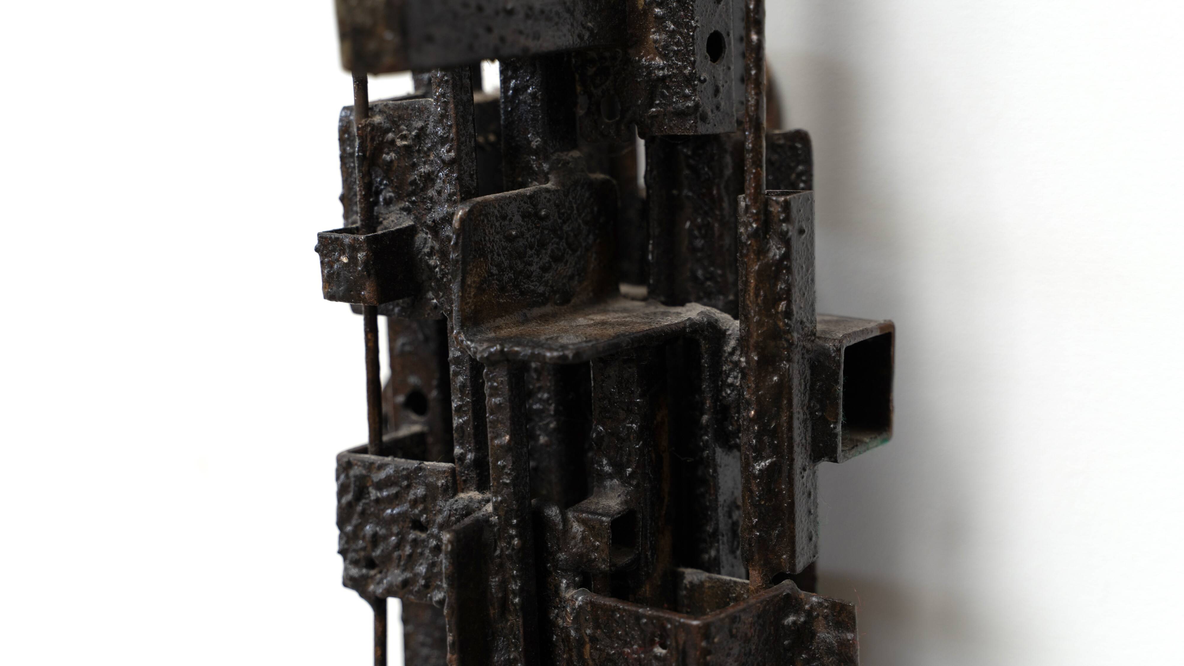 1980's Belgian brutalist wall sculpture