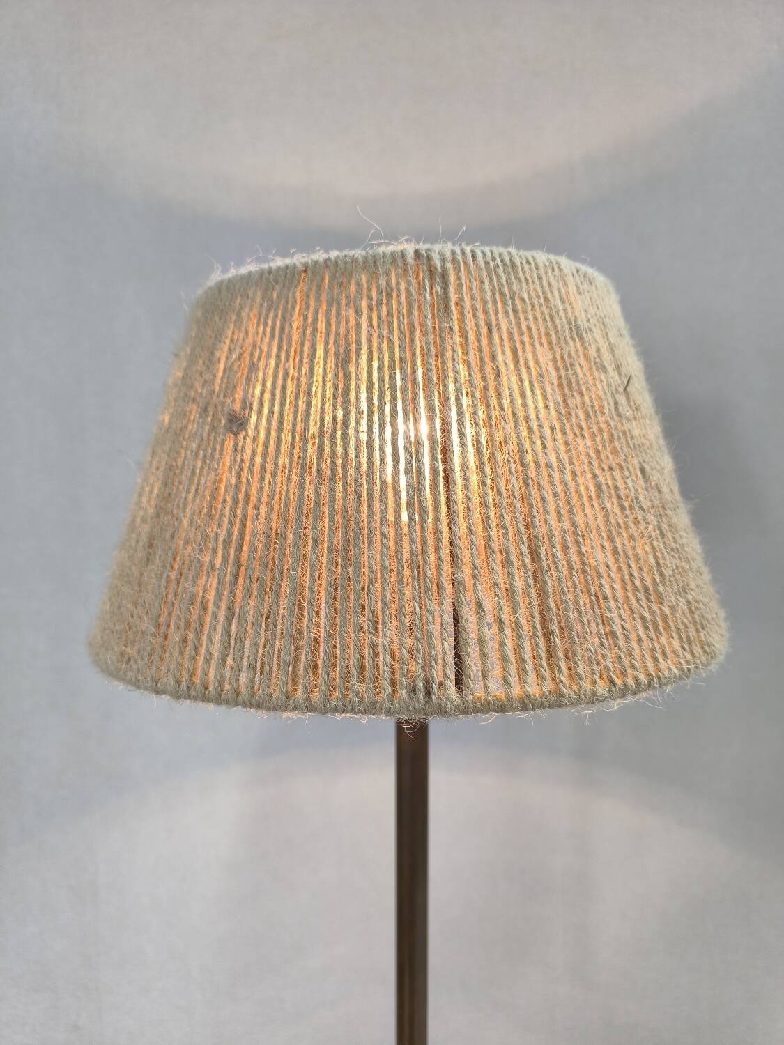 Copper and rope floor lamp circa 1950