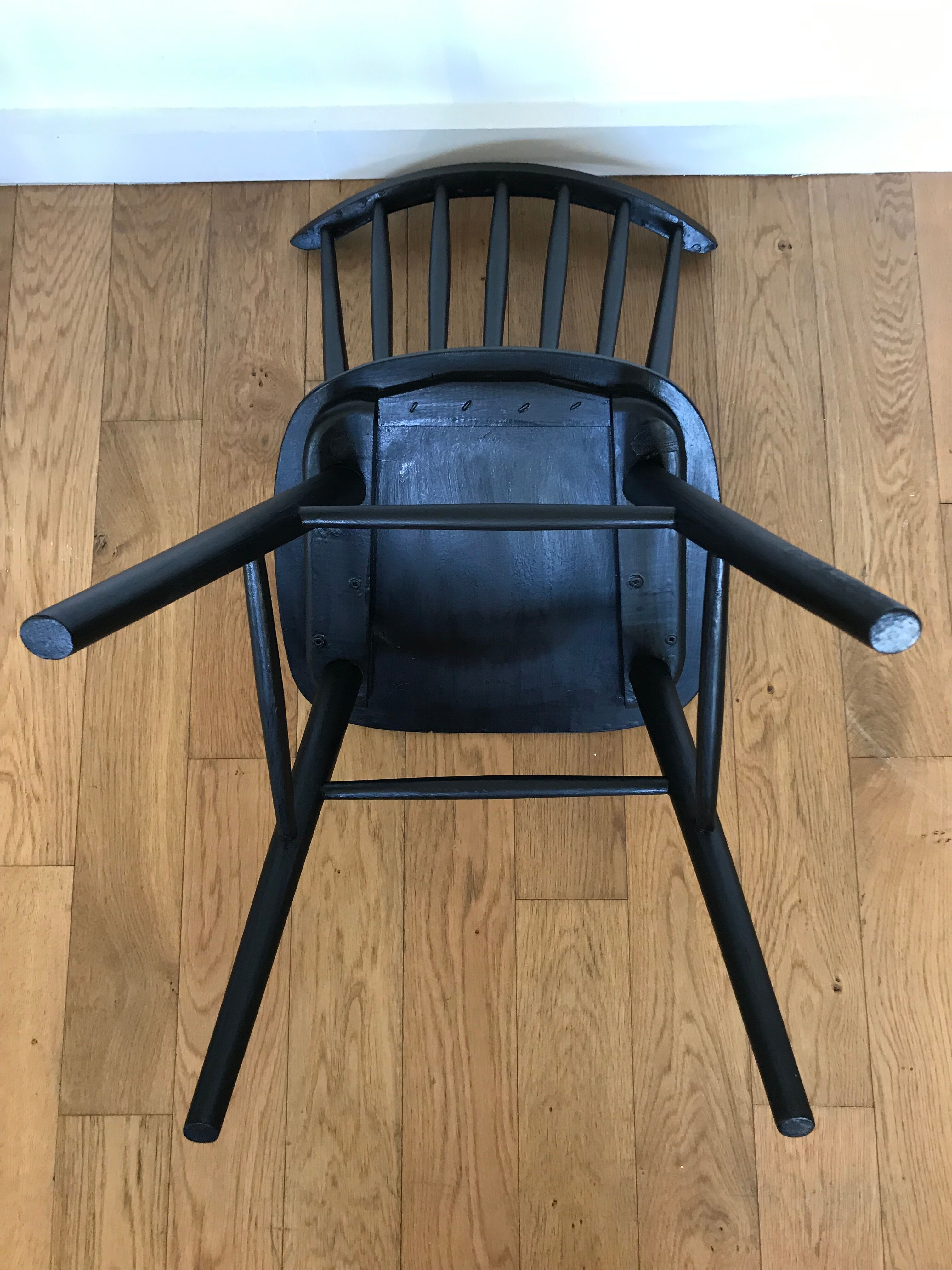 Black wooden chair