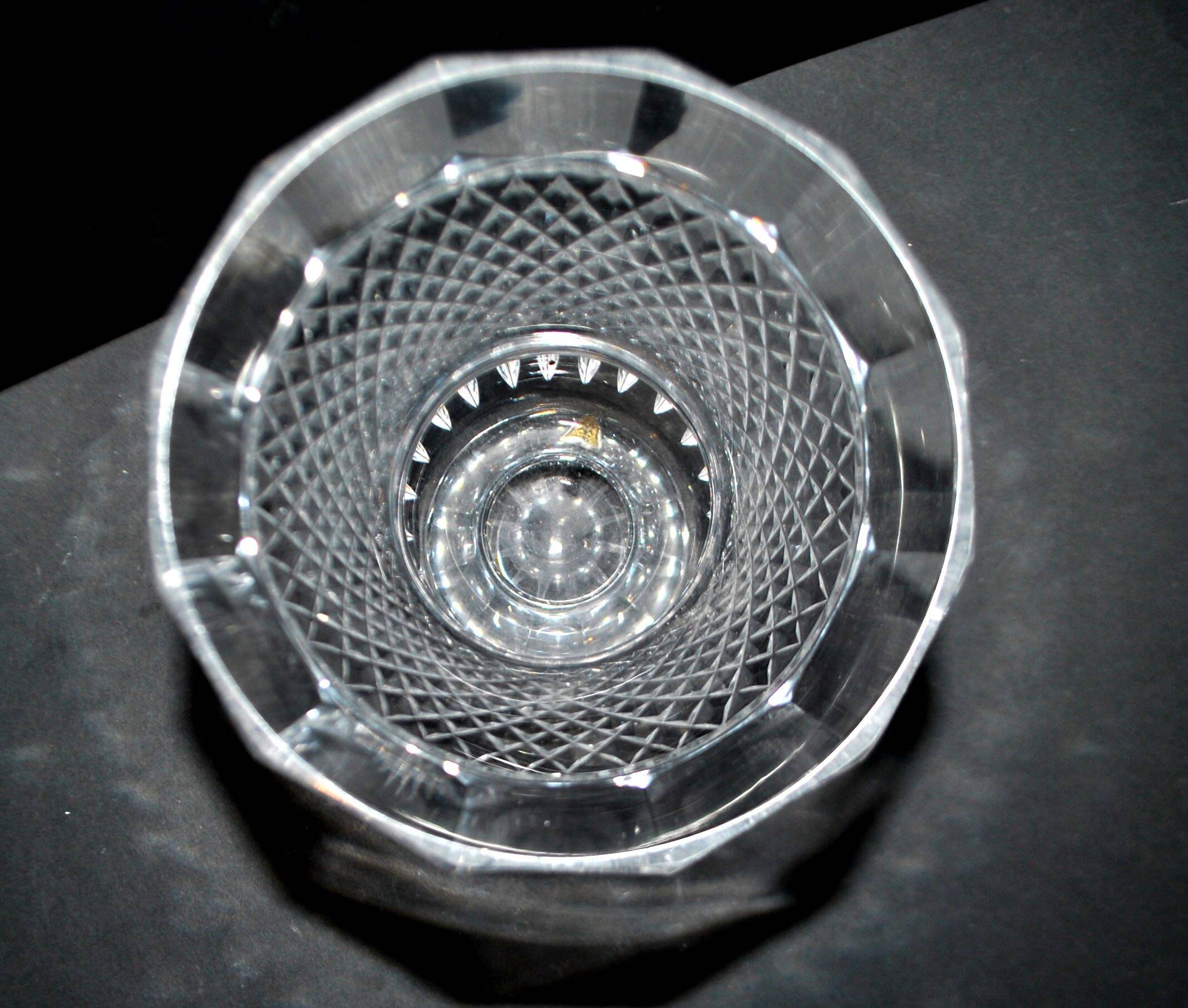 Bohemian cut crystal Medici vase signed TW & Co