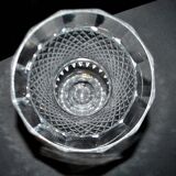 Bohemian cut crystal Medici vase signed TW & Co