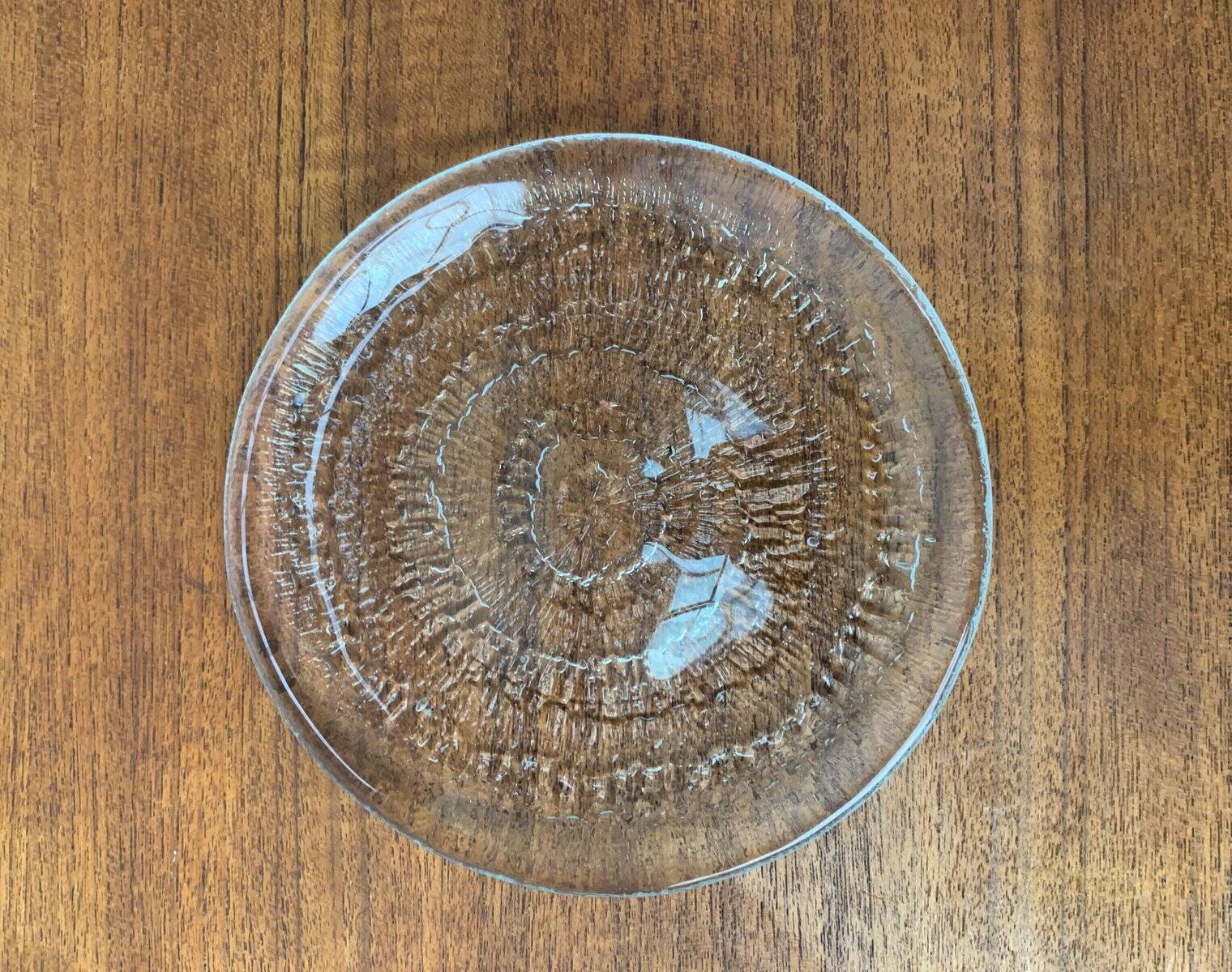 Vintage Finnish Glass Plates Solaris by Tapio Wirkkala for Iittala, Set of 5