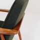 Modern living room chair deep olive green wool by M.Zielinski
