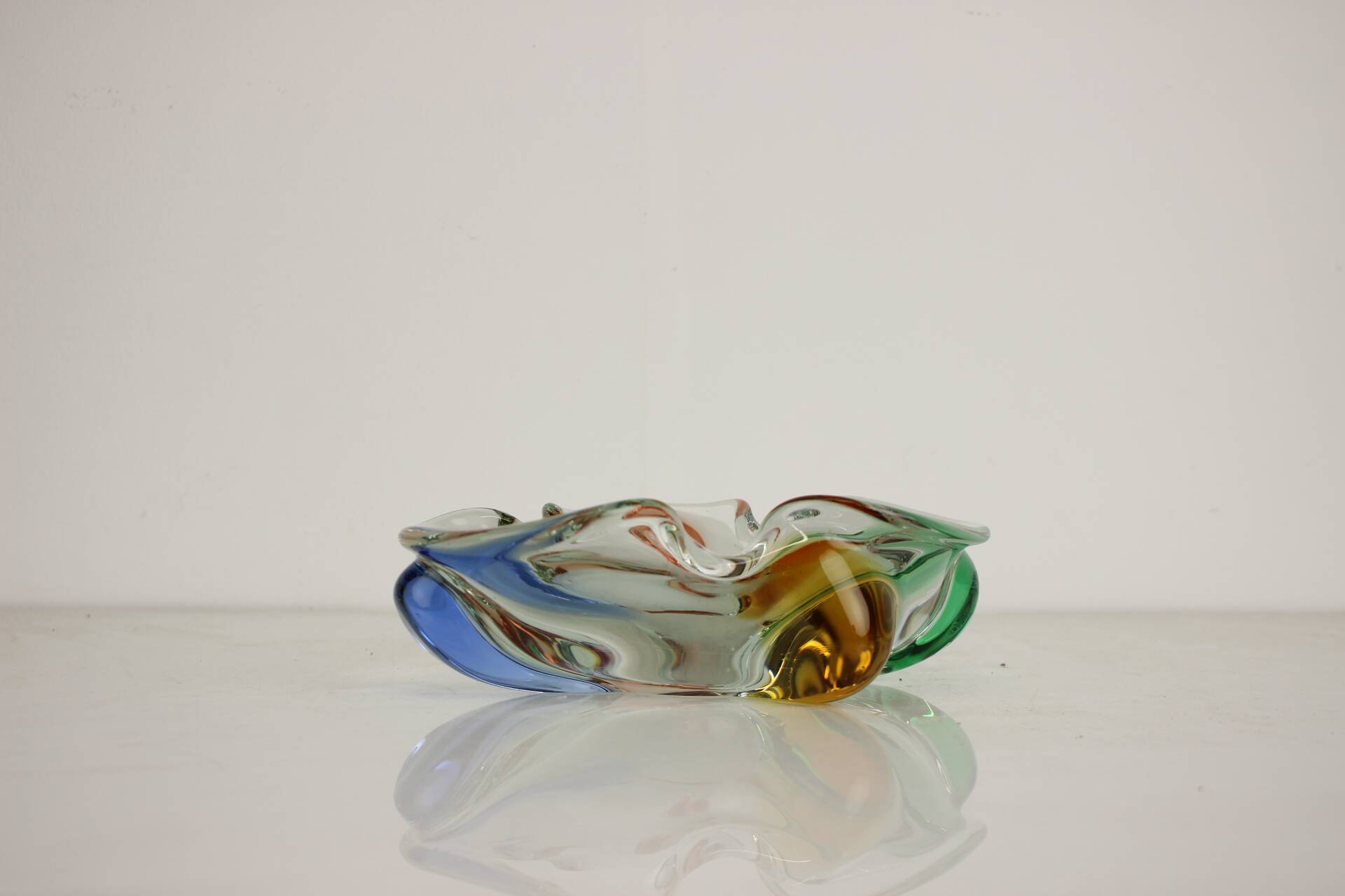 Bohemian Art Glass Ashtray by Josef Hospodka, 1960's