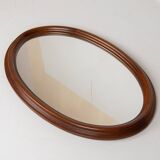 1950 Vintage Oval wood Mirror