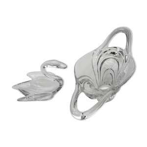 Centre de table en cristal - cygne