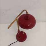 Table lamp 60s red metal
