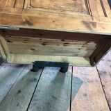 A schoolmaster's desk and chairs