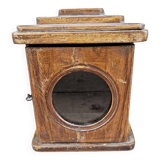 Art Deco wall display case in Burmese teak