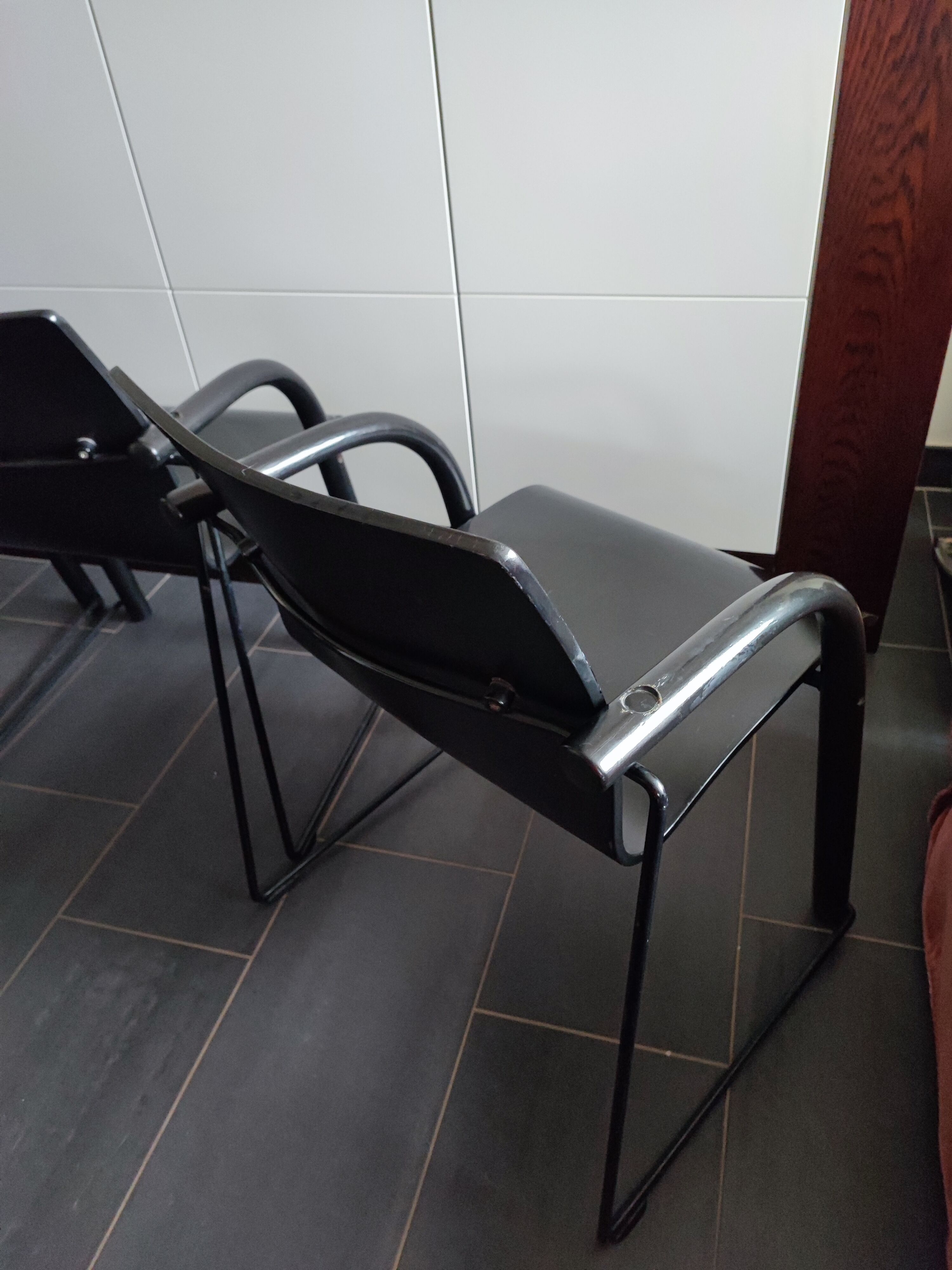 Thonet S320 black chairs