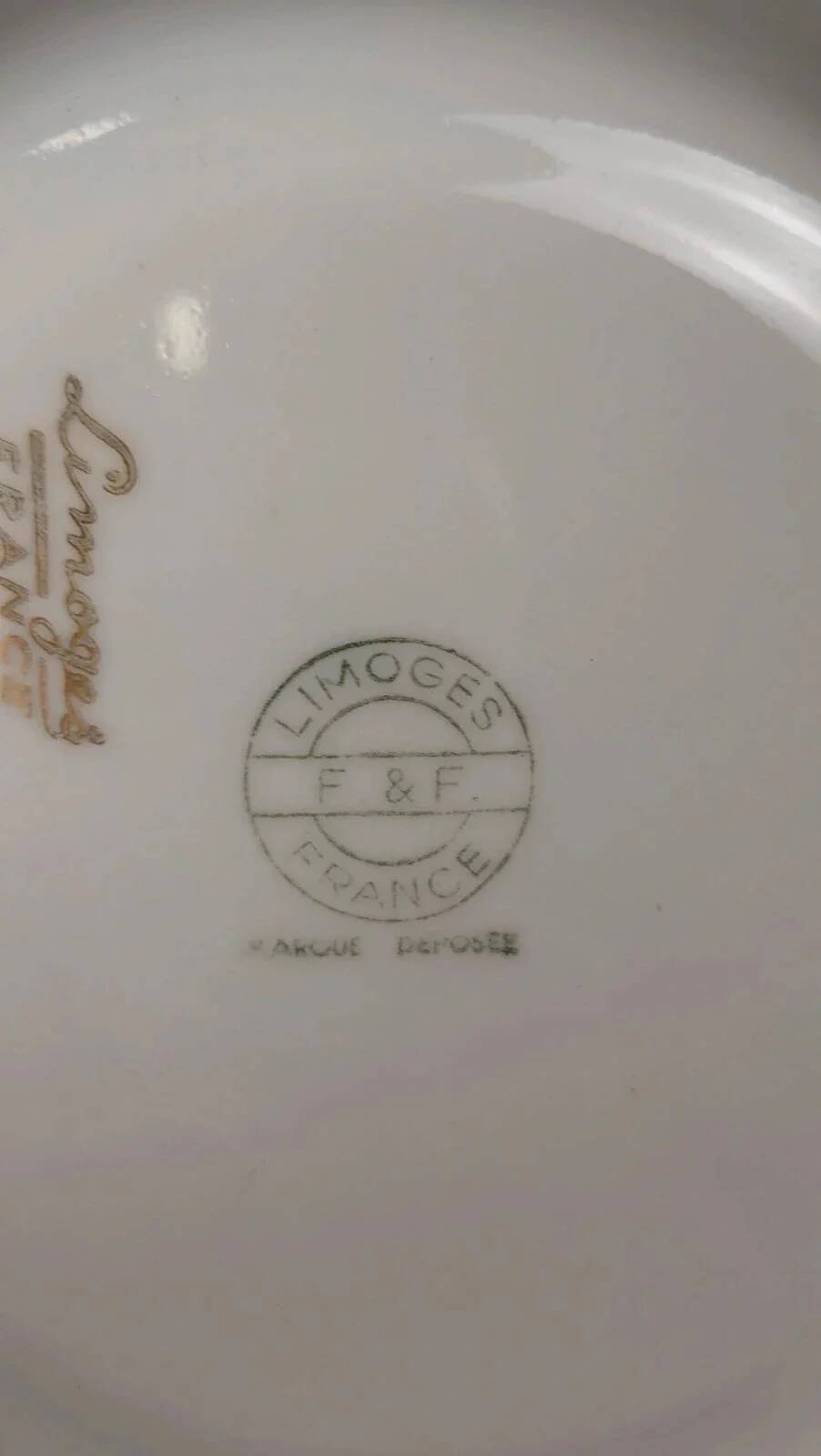 Soucoupe ancienne Limoges dorures