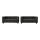 Kubus Sofas, Two Places by Josef Hoffmann for Wittmann, 1980s, Set of 4