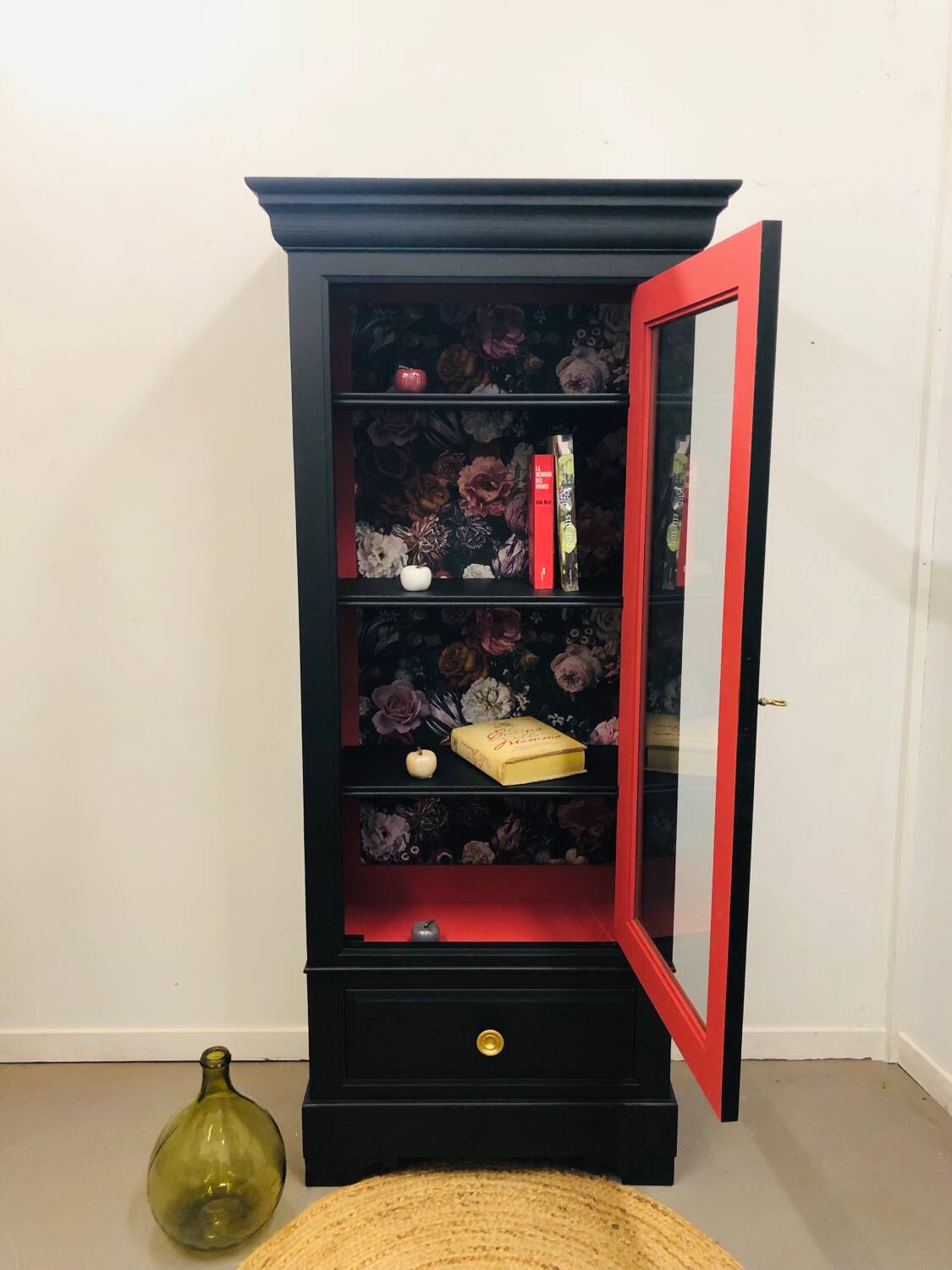 Glass bookcase