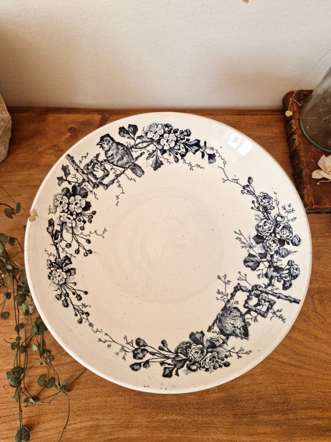 E.Bourgeois iron earth compote bowl