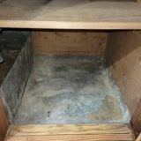 Antique cooler with a door