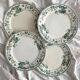 4 ironstone dinner plates "Rosa" Boch Freres Keramis BFK