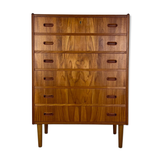 Danish teak chest of drawers tallboy midcentury 1960s