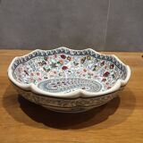 Earthenware dish by Gien cashmere motifs