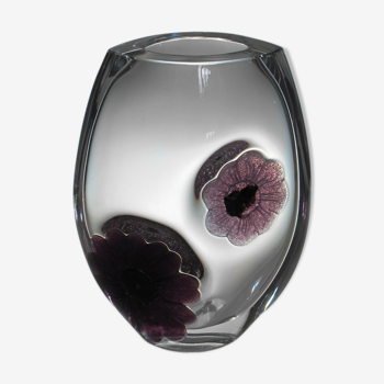 Crystal vase by Daum France 1960s