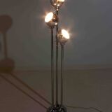 Chrome floor lamp with adjustable metal ball-shaped lights, Italy 1970s