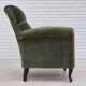 1950s, Danish highback relax armchair, furniture velour, beech wood.