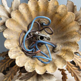 Vintage wall lamp, golden metal