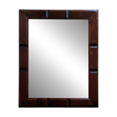 Mid-Century Spanish Wood Wall Mirror– Castilian Style, 1950s