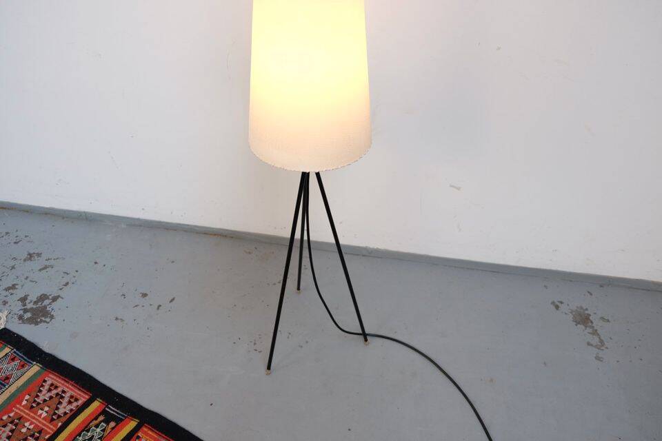 Vintage 1960s floor lamp, retro Mid-Century style.