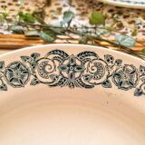 6 soup plates, iron earth, Longchamp, mid-20th century