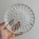 Glass and silver metal dish