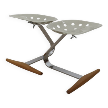 Ensemble de tabourets Mezzadro italiens par Achille et Pier Giacomo Castiglioni pour Zanotta, années 1960.