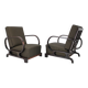 1930s Pair of Restored Art Deco Adjustable Armchairs, Czechoslovakia