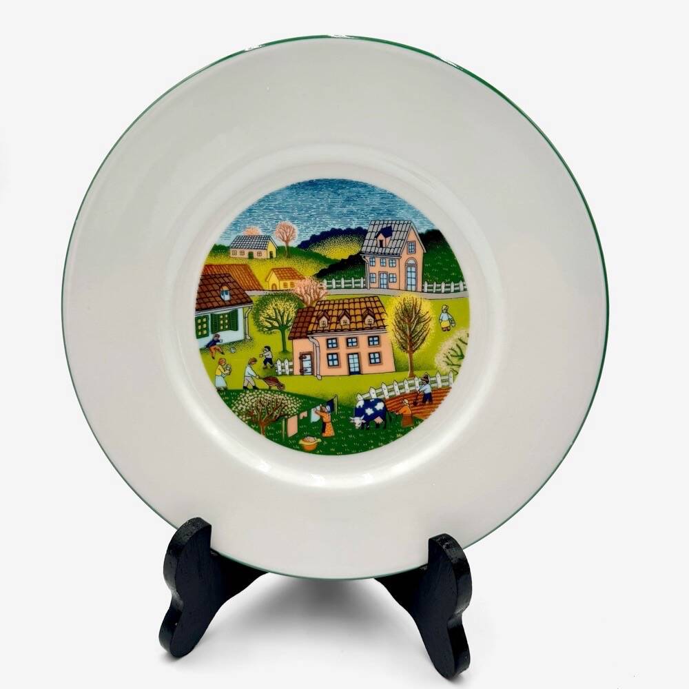 Mirabell Italy naive decorated dessert plates