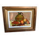 Still life painting oil on panel signed
