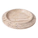 Travertine stone plate / centerpiece, Italy, 1980s