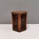 Swedish table lamp in copper and orange glass, by Erik Hoeglund 1960s