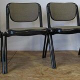 4 chaises Vertebra noires
