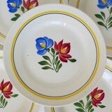 5 dessert plates of Digoin Sarreguemines dunkirk model 210688