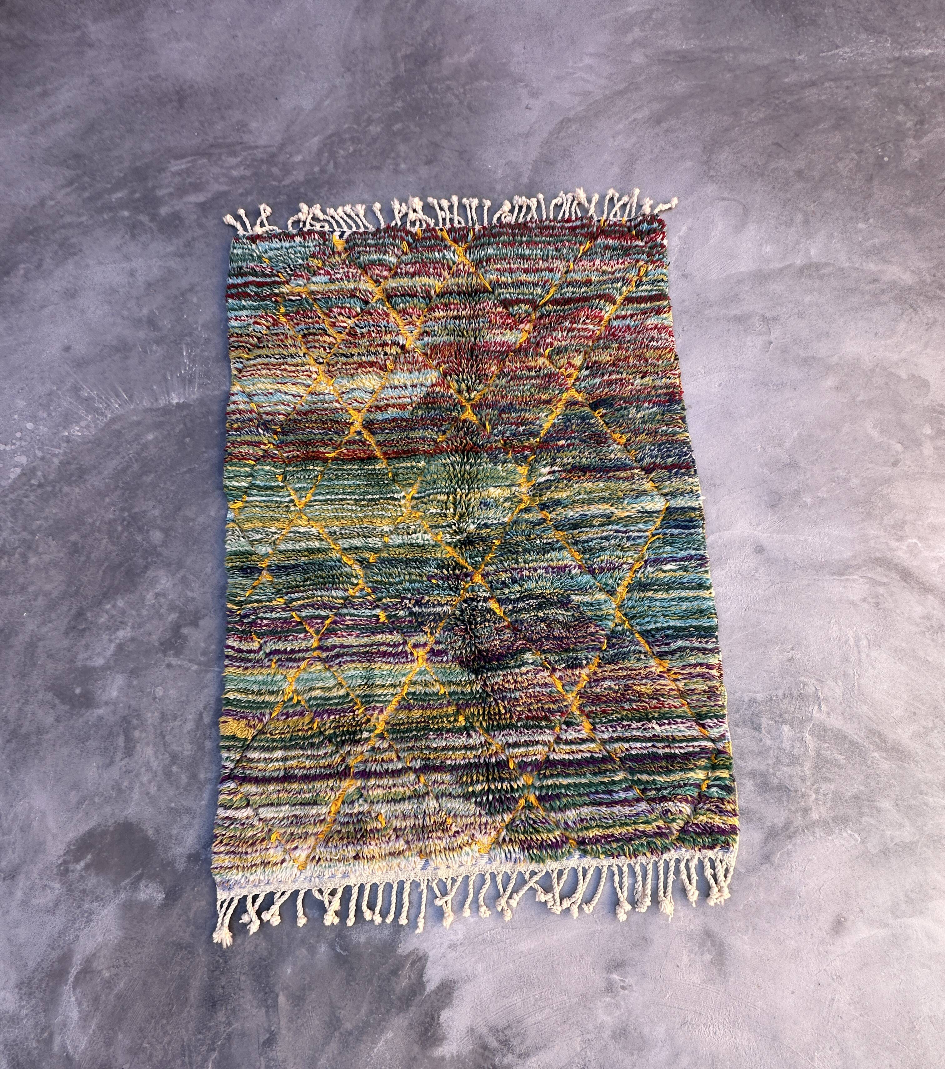 Colorful Beni M'Rirt Moroccan rug - 127 x 181 cm