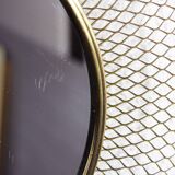 Round gold metal mirror