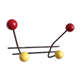 Vintage ball coat rack / colorful hook