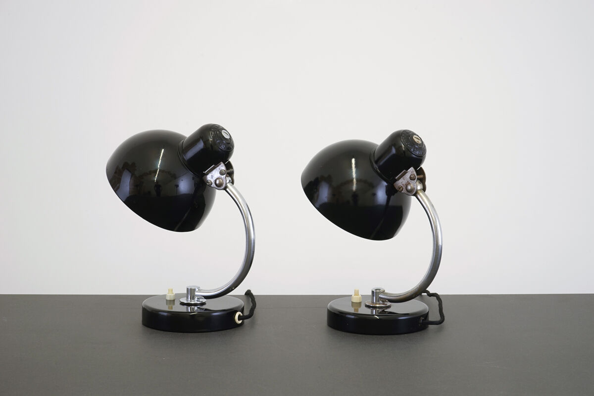 Pair of table lamps Model 6722 Christian Dell for Kaiser Idell