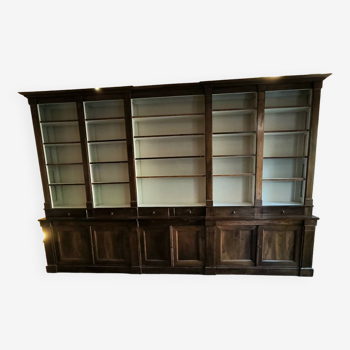 Large Directoire walnut bookcase