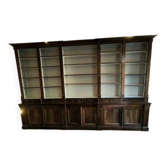 Large Directoire walnut bookcase