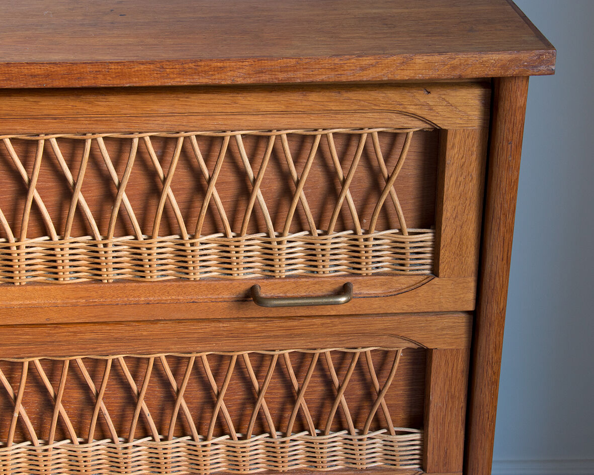 Rattan chest of drawers