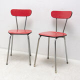 Pair of Czechoslovak colored formica cafe chairs, 1960´s