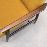 1960 Henryk Lis Mid Century armchair in Goldenrod velvet