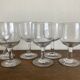 Set de 6 verres tulipe comptoir de bistrot  1950 en verre irrégulier